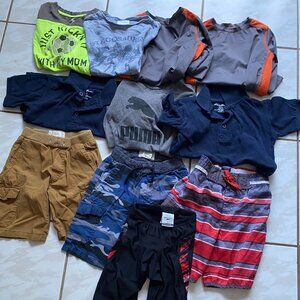 boys clothes short t'shirt  size 4t,4,5/6, 7 and the speedo short is 22